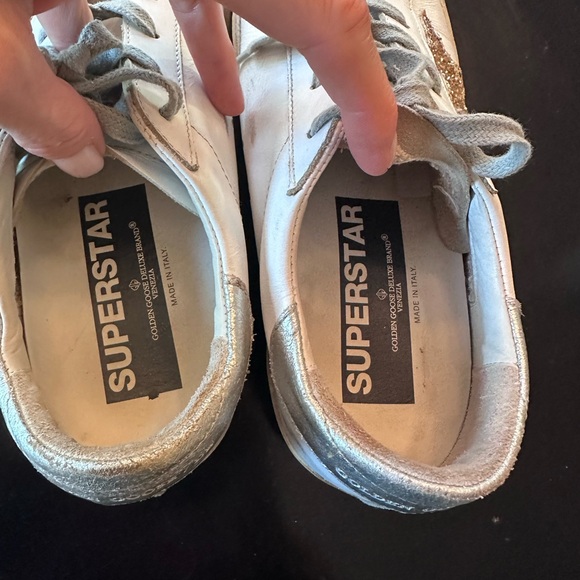 Golden Goose Superstar White and Gold Glitter - Picture 4 of 12